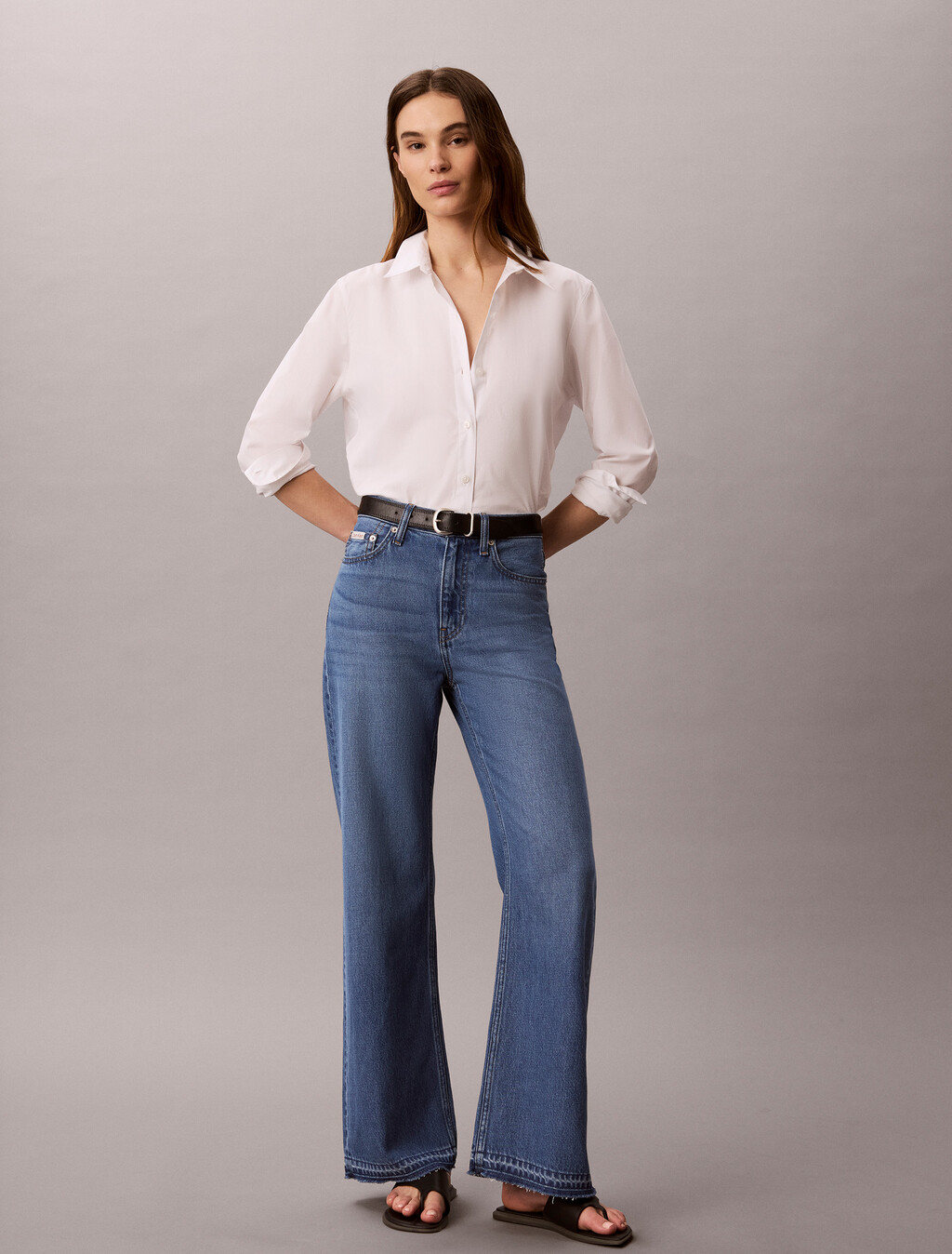 Asian Fit Tencel Wide Leg Jeans, DENIM SUMMER BLUE, hi-res