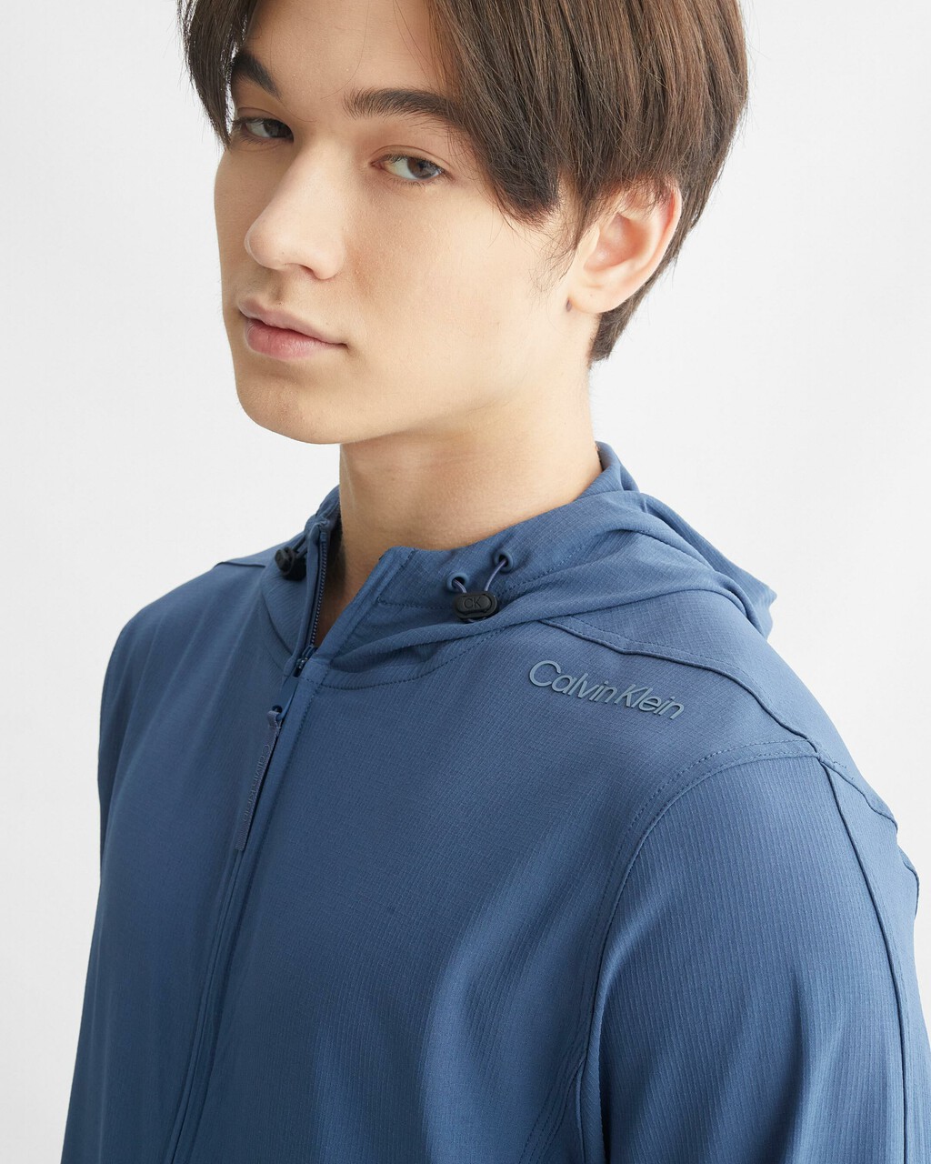 HOODED WINDBREAKER, CRAYON BLUE, hi-res