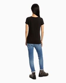 V NECK LOGO TEE, Ck Black, hi-res
