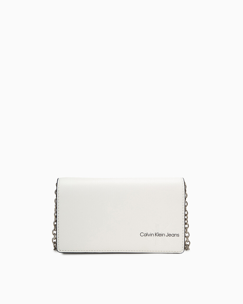 Sculpted Phone Crossbody Bag With Chain, ANCIENT WHITE, hi-res
