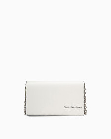 Sculpted Phone Crossbody Bag With Chain, ANCIENT WHITE, hi-res