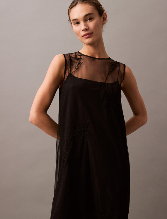 Embroidered Mini Dress