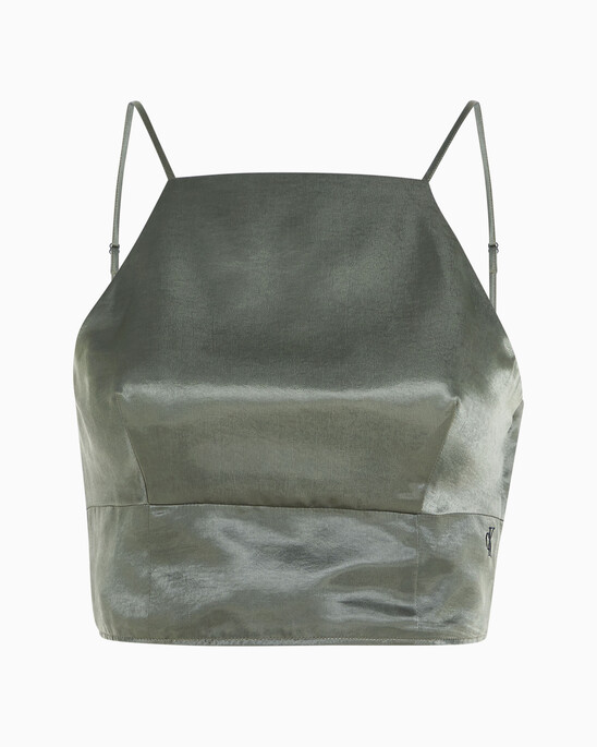 Strappy Satin Tank Top