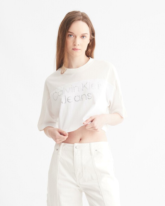 CROPPED GLOSS LOGO T-SHIRT