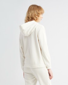 Cotton Terry Hoodie, WHITE SUEDE, hi-res