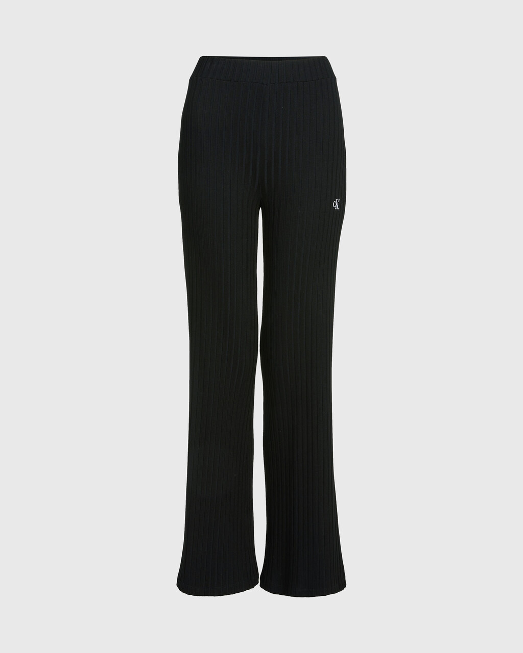 ELONGATED RIB KNIT PANTS, Ck Black, hi-res