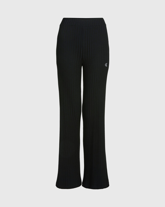 Elongated Rib Knit Pants