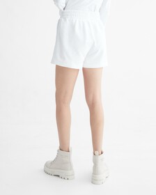 SIDE LOGO TAPE SWEATSHORTS, Bright White, hi-res
