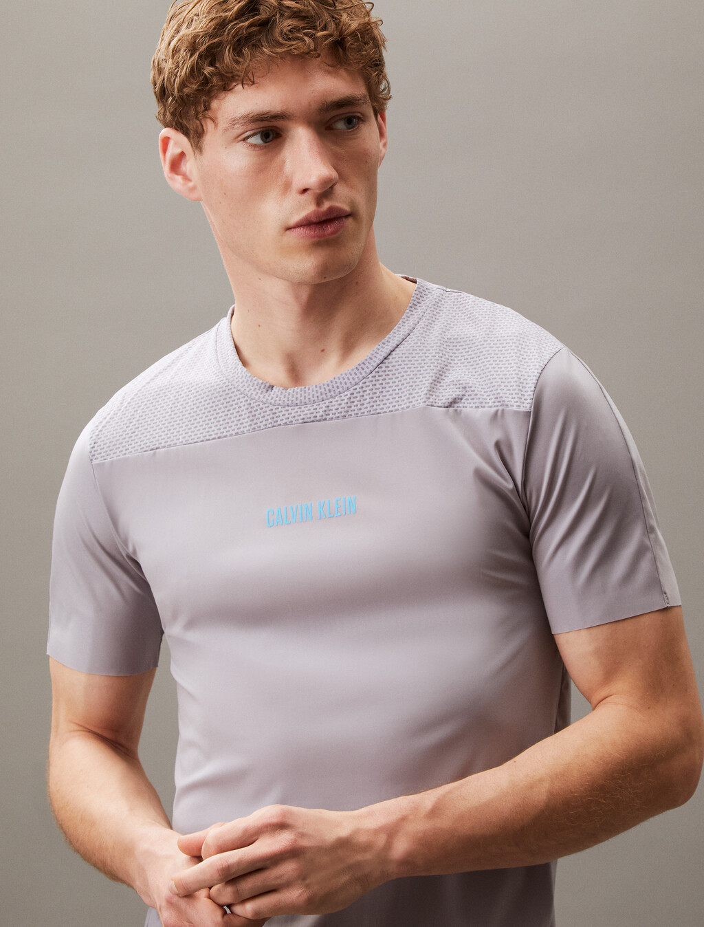 Intense Power Gym T-Shirt, Misty Grey, hi-res