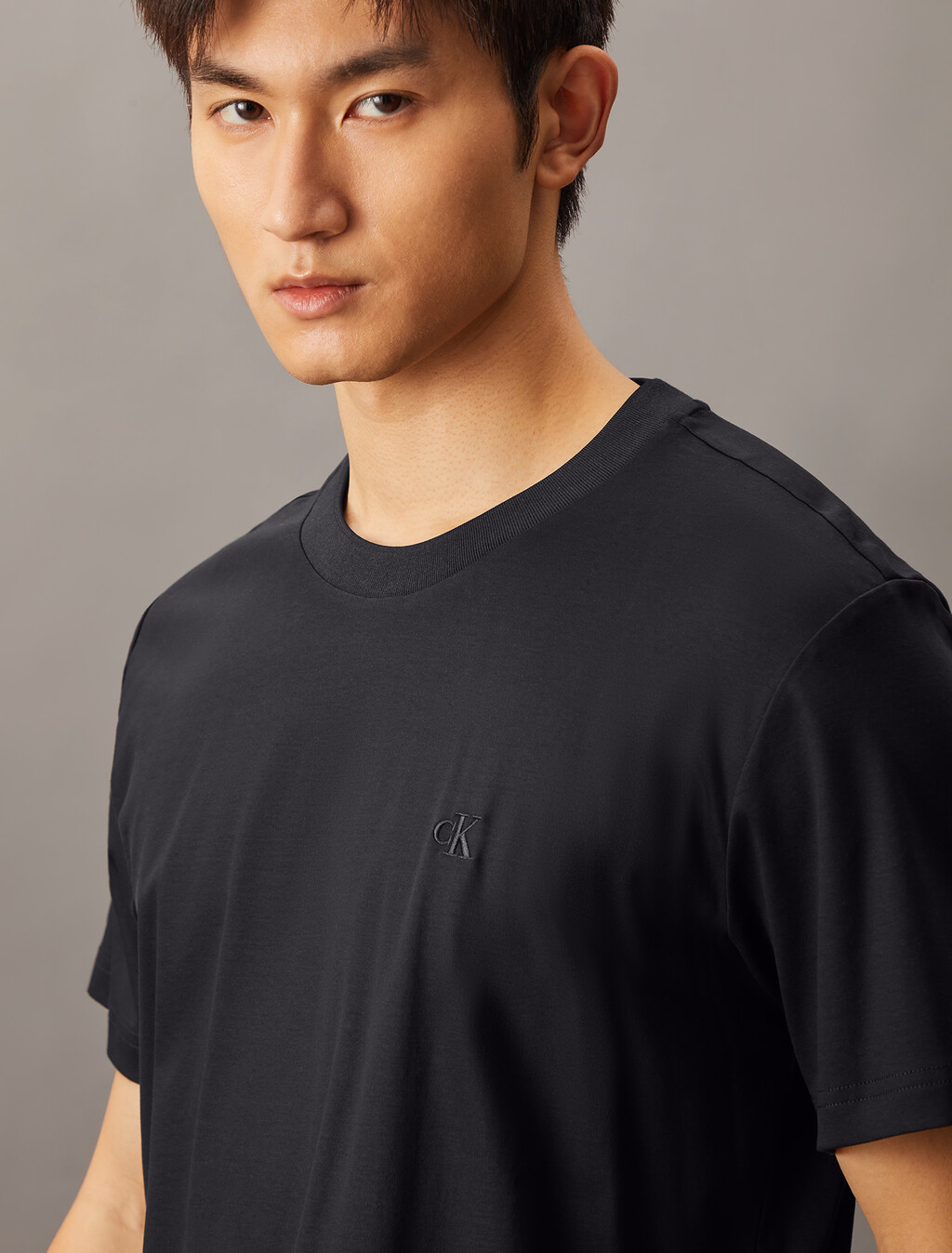 UV Protect Smooth Cotton Tee, Ck Black, hi-res