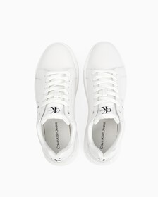 Leather Trainers, Bright White, hi-res
