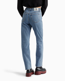 Sustainable High Rise Straight Jeans, 080B STONE BLUE, hi-res