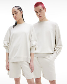 GENDER FLUID DISRUPTED LOGO SWEATSHIRT, Eggshell, hi-res