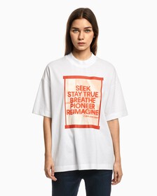 Hybrid Comfort Slogan Boyfriend Tee, Bright White, hi-res