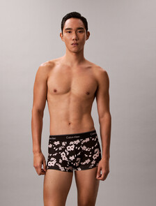 Icon Microfiber Stretch Low Rise Trunk, Cherry Blossom Black, hi-res