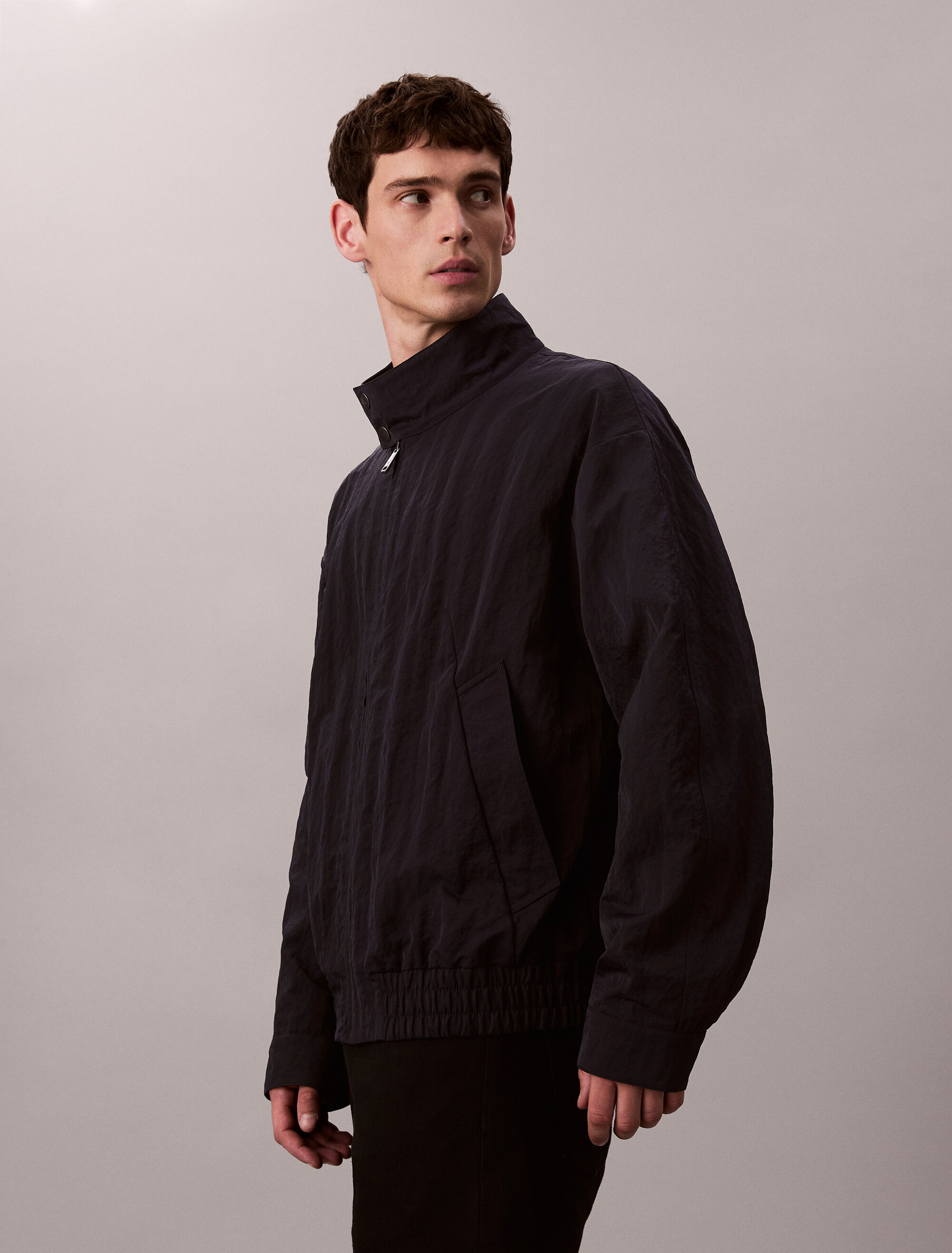 Tech Relaxed Blouson Jacket | blue | Calvin Klein Singapore