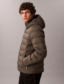 Packable Embossed Logo Quilted Puffer Jacket, Beluga, hi-res