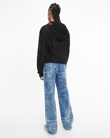 CK ONE GENDERLESS MESH HOODIE, Ck Black, hi-res