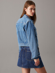 Cropped 90's Denim Jacket, Denim Medium, hi-res