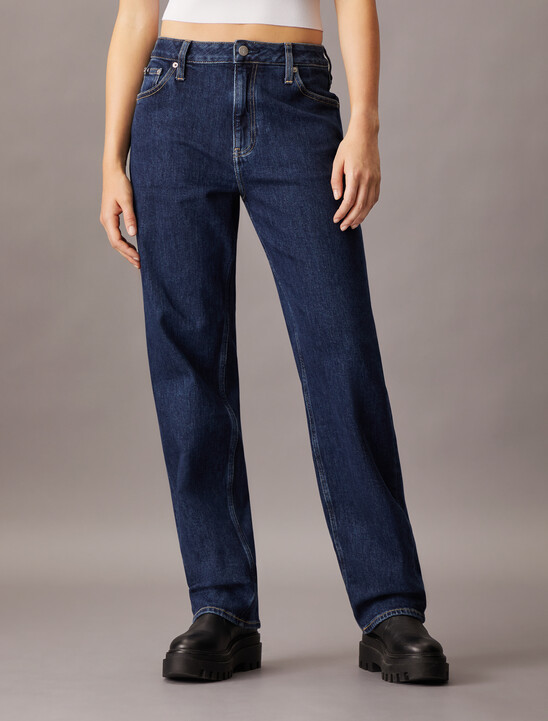 90s Straight Dark Jeans