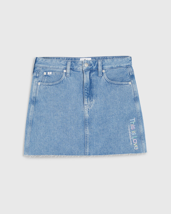 Pride Denim Micro Mini Skirt