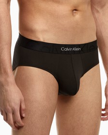 Embossed Icon Cotton Hipster Briefs, Black, hi-res