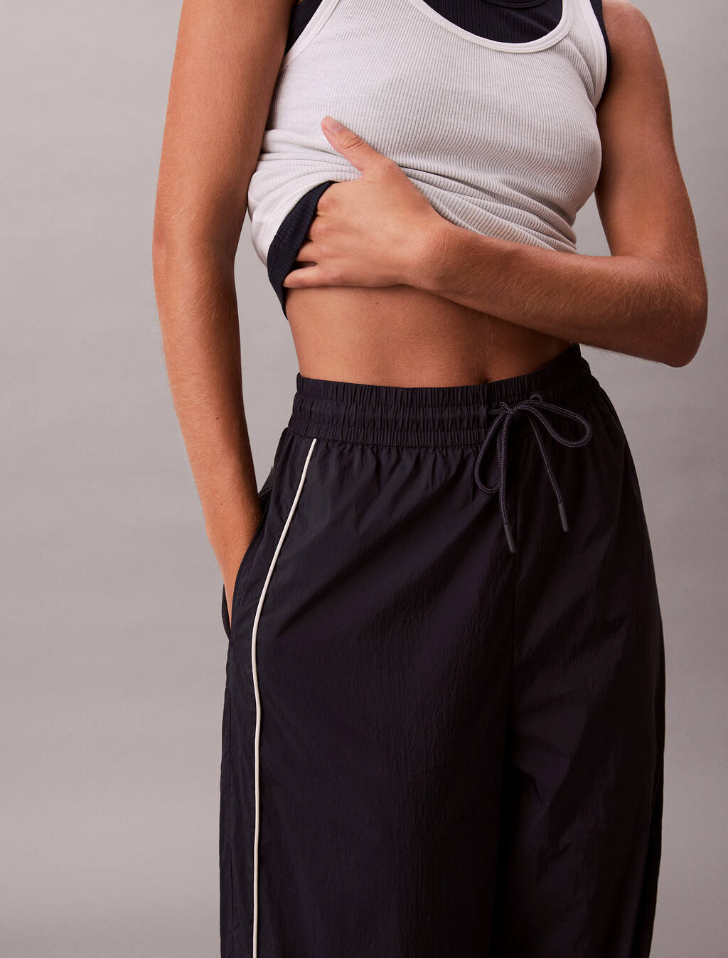Crinkle Nylon Relaxed Joggers, Inkwell, hi-res