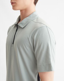 ACTIVE ICON WORKOUT POLO, GREEN MILIEU, hi-res