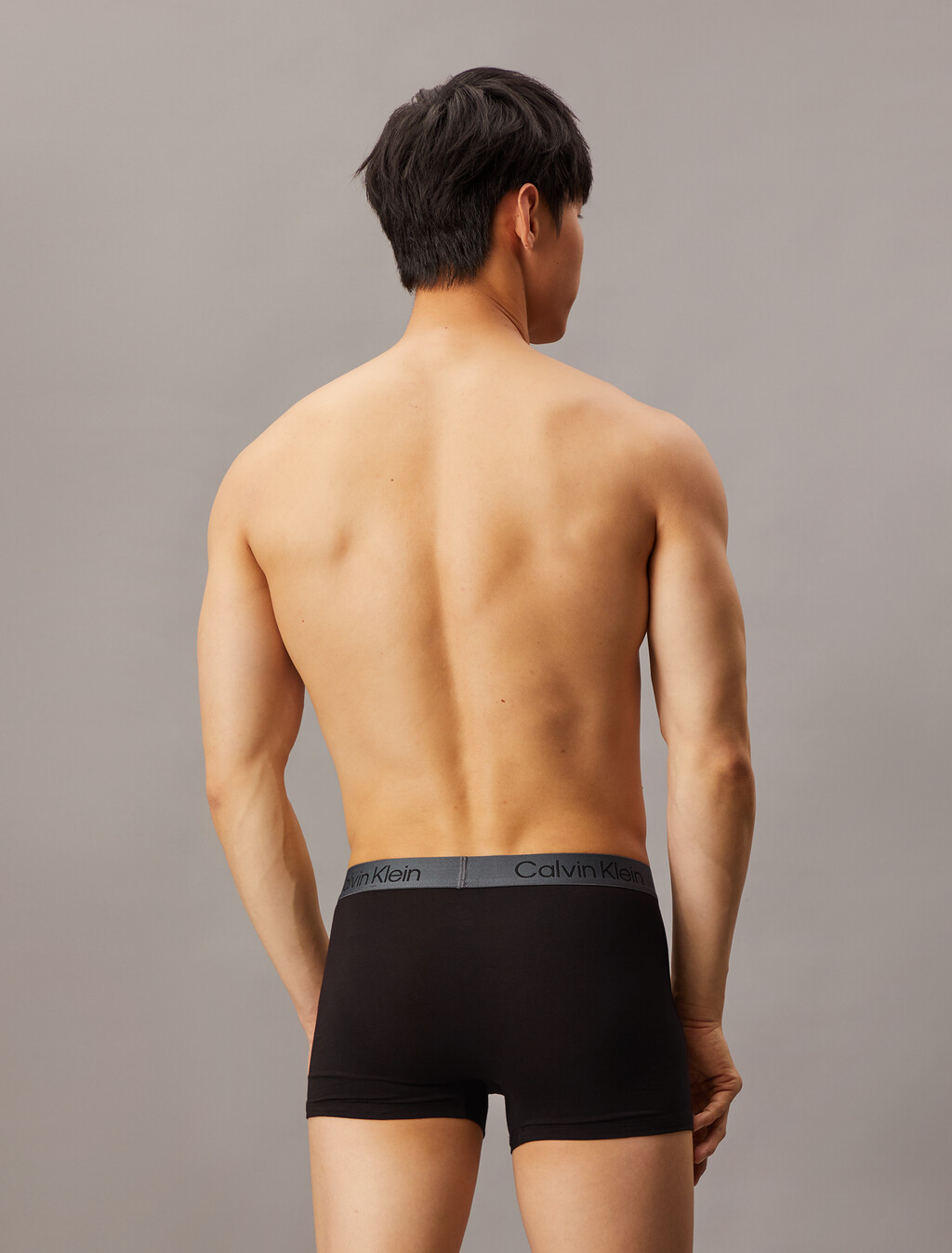 Cotton Modal Trunks 3 Pack, black/ wolf grey/ black, hi-res