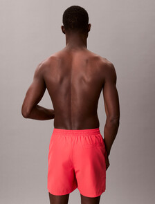 Medium Drawstring Swim Shorts - CK Monogram, Punch Pink, hi-res