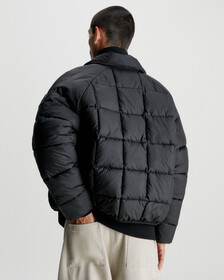 Relaxed Padded Shirt Jacket, Ck Black, hi-res