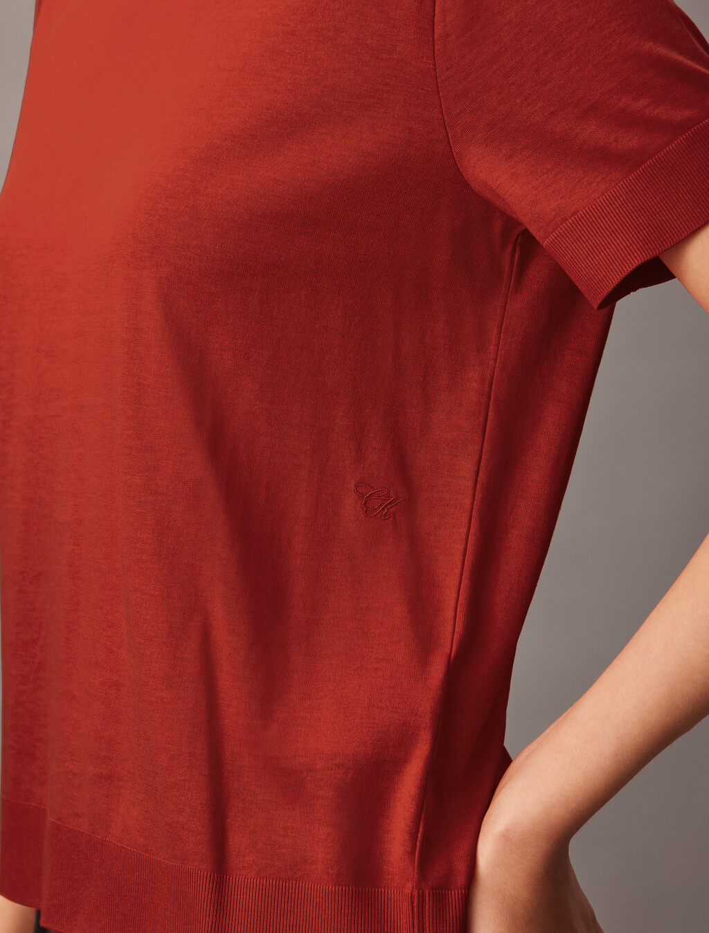 Silk Cotton Crewneck Tee, Adrenaline Rush, hi-res