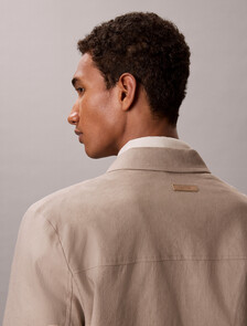 Linen Lyocell Shirt Jacket, Roasted Cashew, hi-res