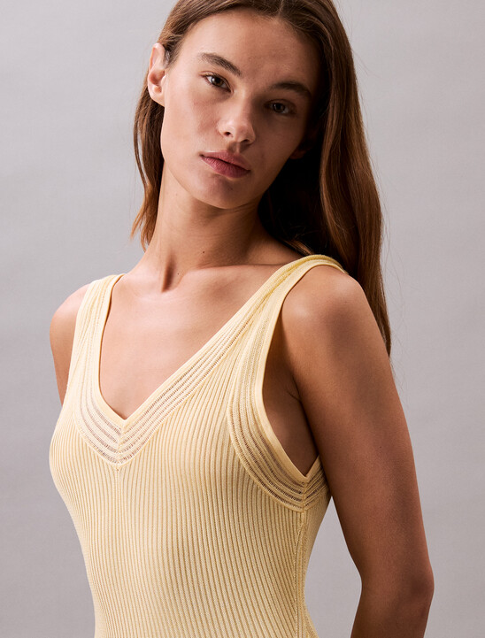 Knit Rib Sleeveless Dress