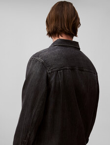 Black Fog Denim Overshirt, BLACK FOG, hi-res