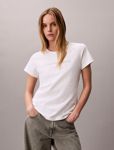 Institutional Slim Tee, Bright White, hi-res