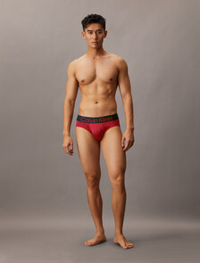 Microfiber Stretch Bold Logo Hip Brief 3 Pack, BLACK/TURBULENCE/SCOOTER, hi-res