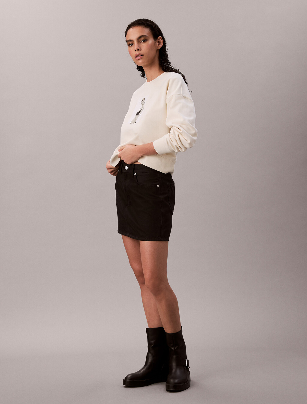 Kate Moss Terry Graphic Relaxed Sweatshirt, Baby's Breath, hi-res