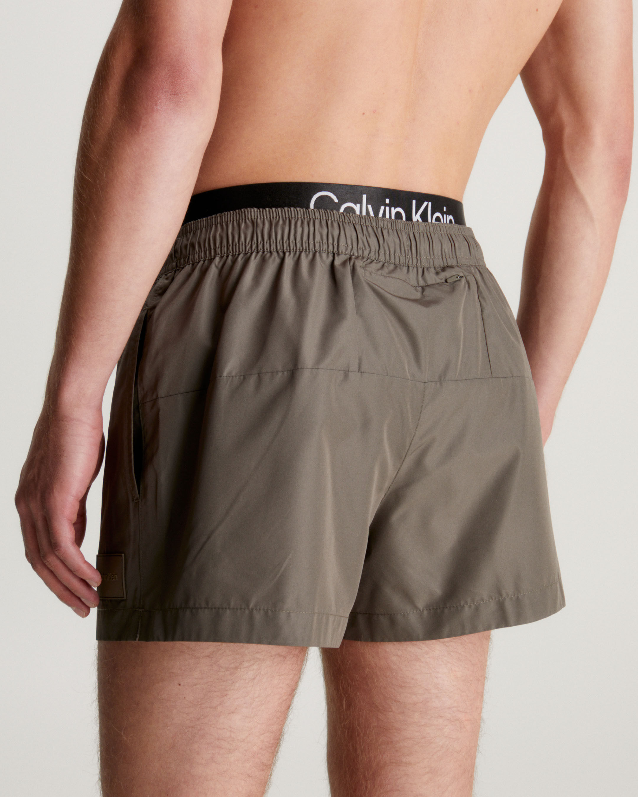 Mens black calvin klein swim shorts top