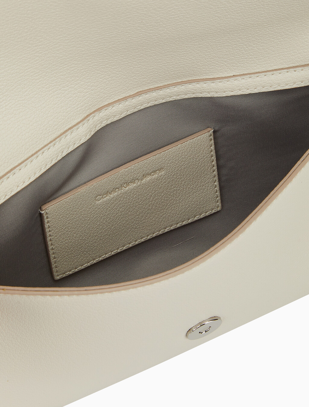 Minimal Monogram Flap Shoulder Bag, Chalk, hi-res