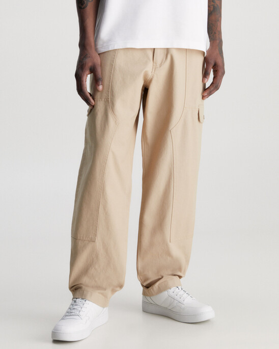 Cotton Canvas Cargo Pants