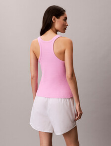 Tank Top - Cotton Stretch Rib, Pink Essence, hi-res