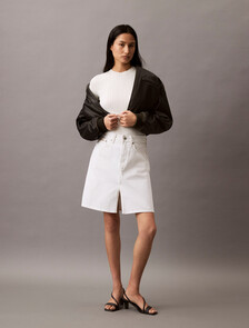 Cotton Variegated Rib Knit Top, Tofu, hi-res