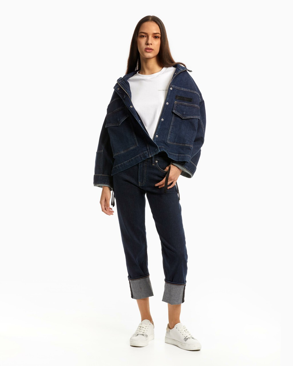 PREMIUM CAPSULE RELAXED FIT SWEATSHIRT, BRIGHT WHT, hi-res