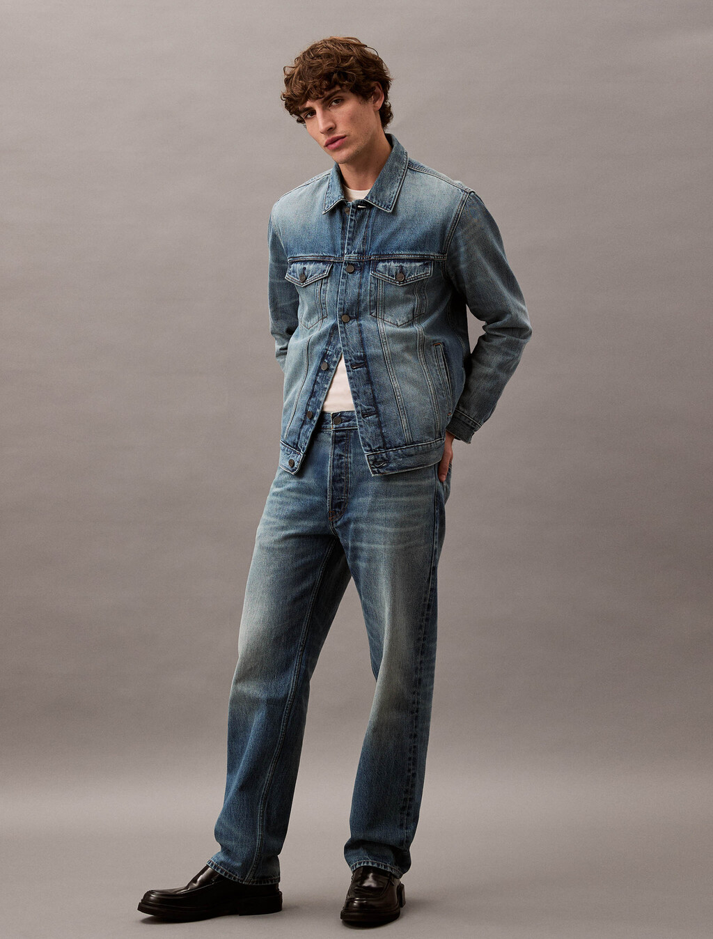 Selvedge Denim Trucker Jacket, ALLOY INDIGO, hi-res