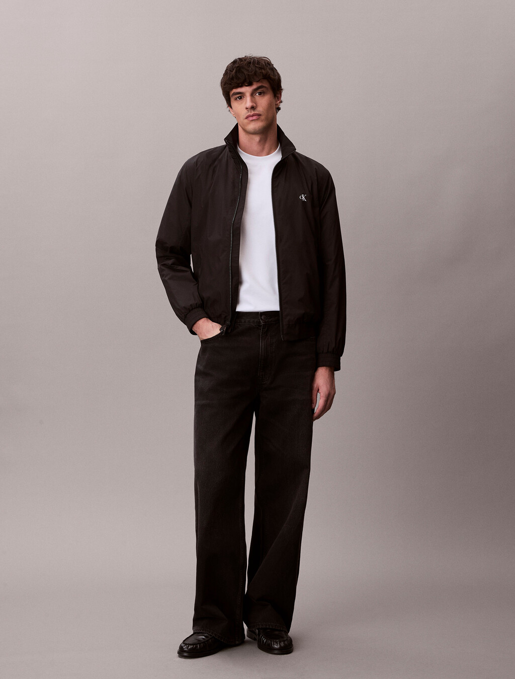 Technical Zip-Up Jacket, Black, hi-res