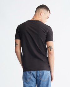 Metallic Foil Monogram Organic Cotton Tee, Ck Black, hi-res