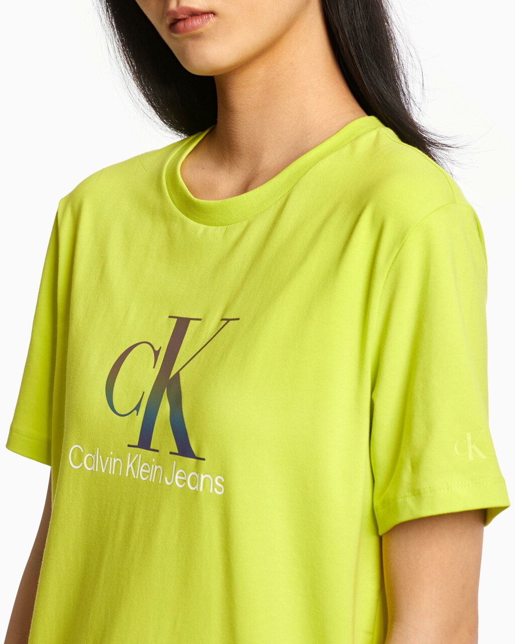 Monogram Straight Tee, Lemon Lime, hi-res