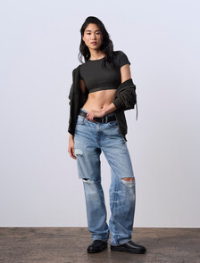 Jung Kook for Calvin Klein Heritage Cotton Lightly Lined T-Shirt Bralette, Peat, hi-res