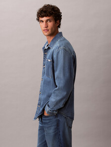 90s CK Vintage Overshirt, CK VINTAGE INDIGO, hi-res